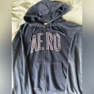 Aero Dark Gray Zip-Up Hoodie
